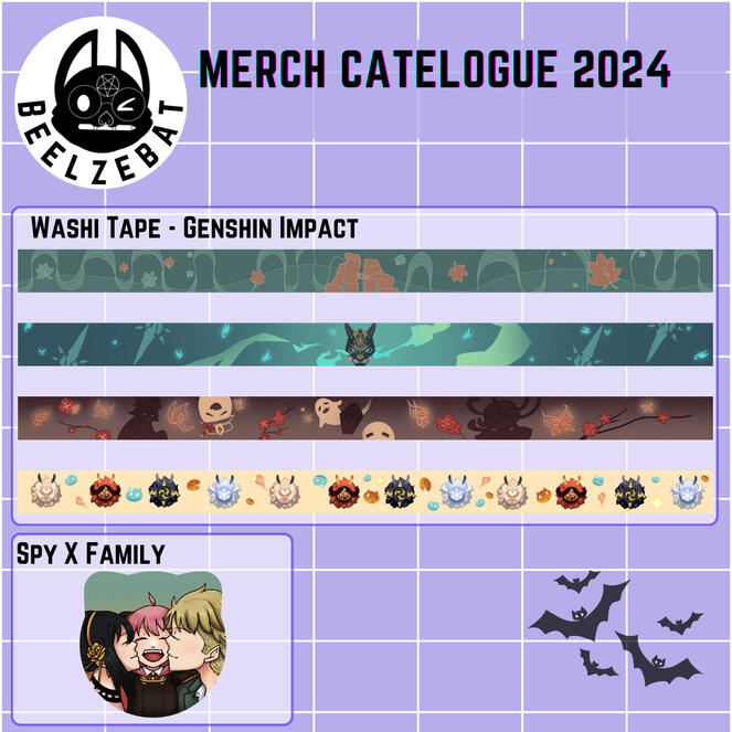 Genshin Washi Tape &amp; Spy x Family